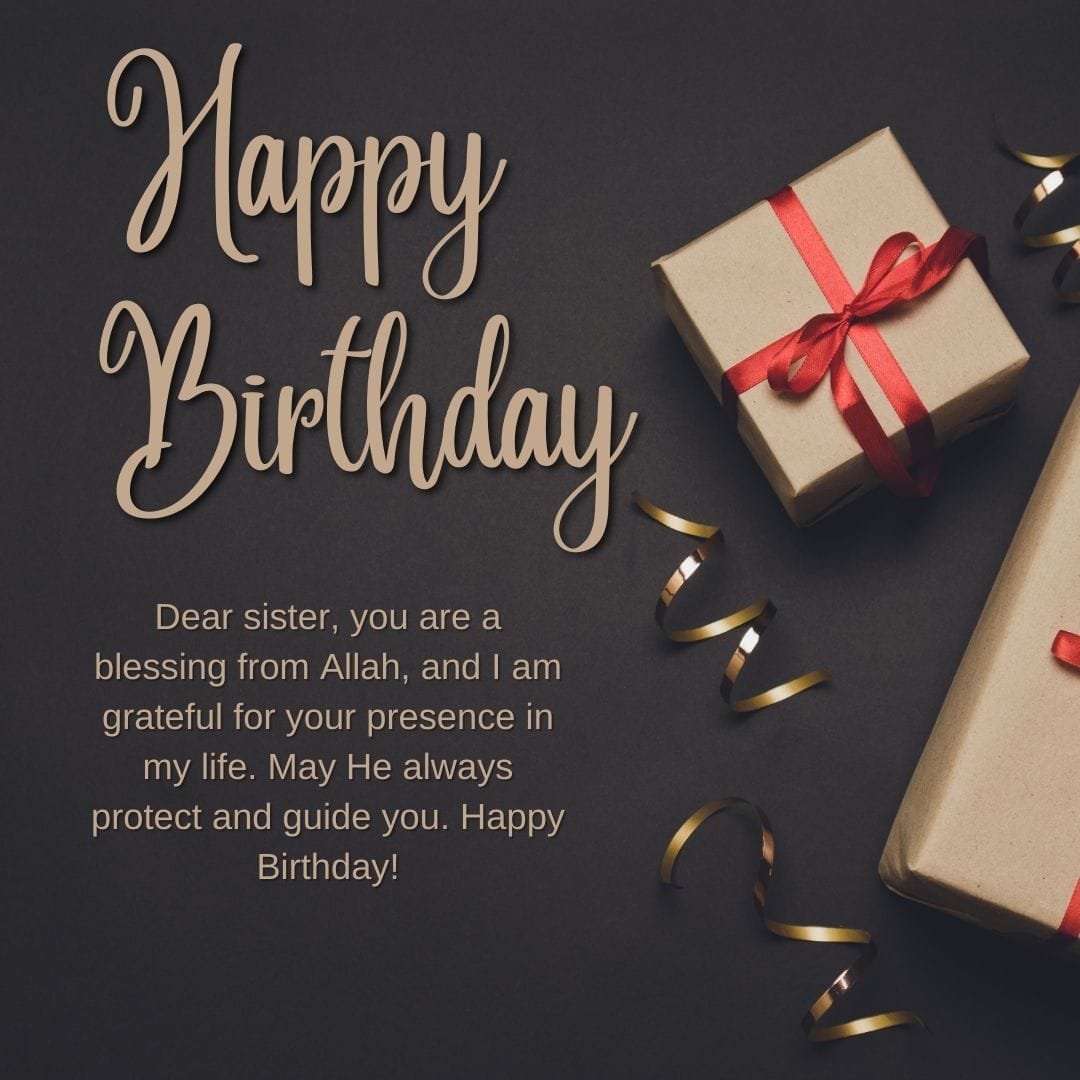 Islamic Birthday Wishes for Sister